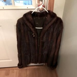 Mink fur jacket and shawl